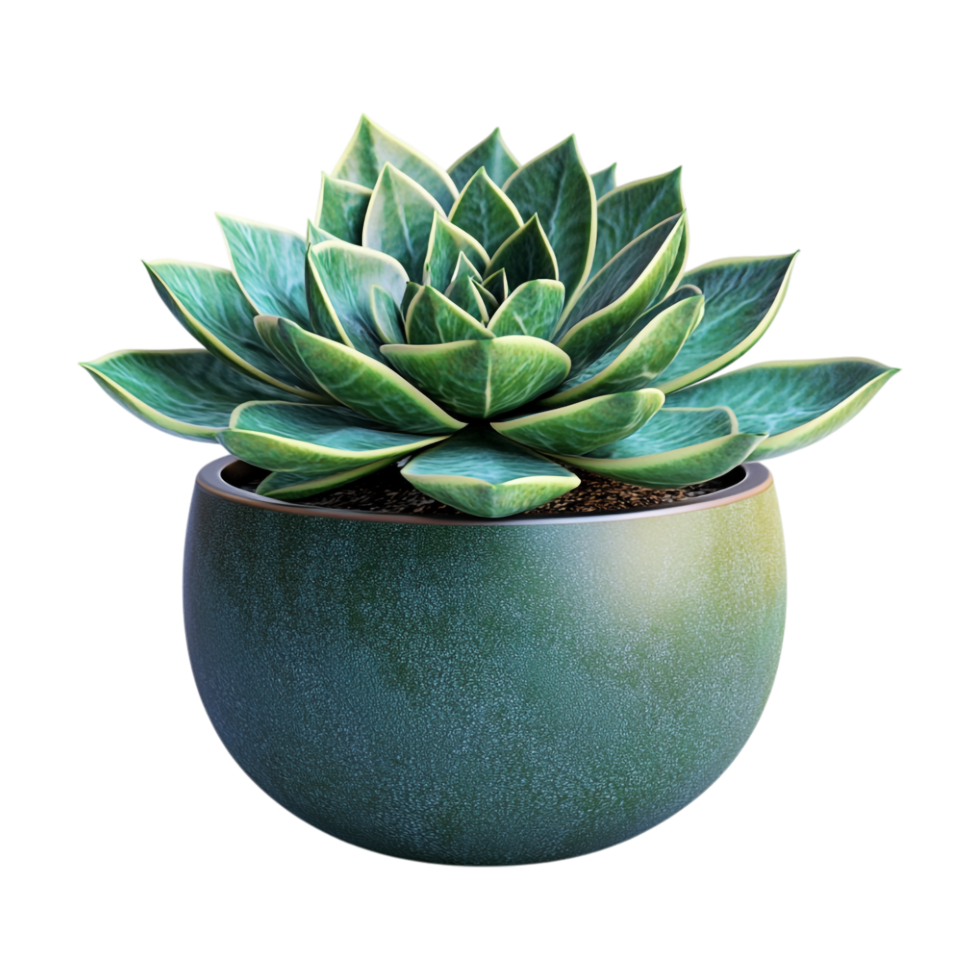 succulent plant in a pot on a transparent background png