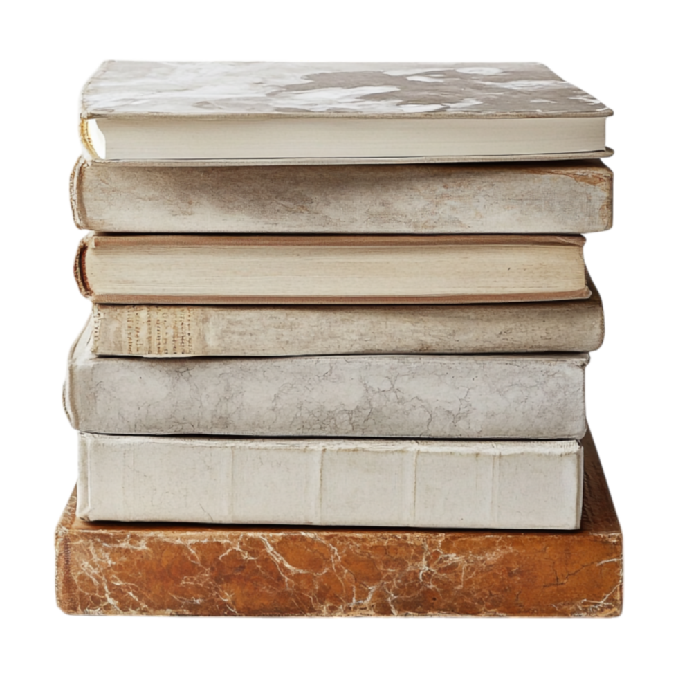a stack of books on a transparent background png