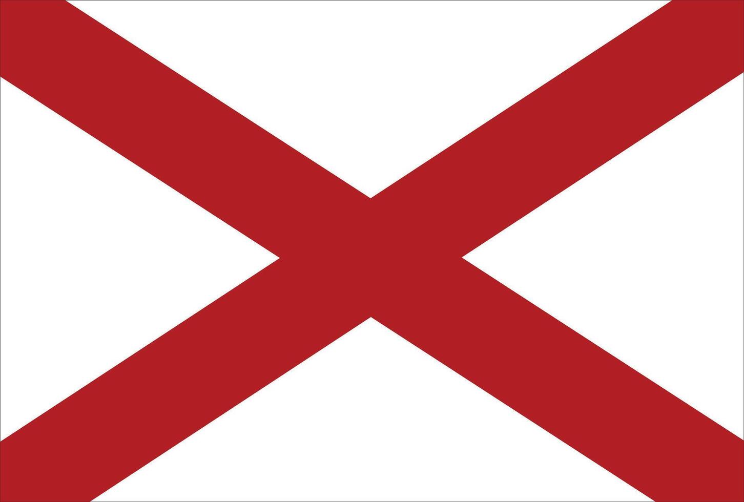 Alabama flag. Flag of Alabama state. vector