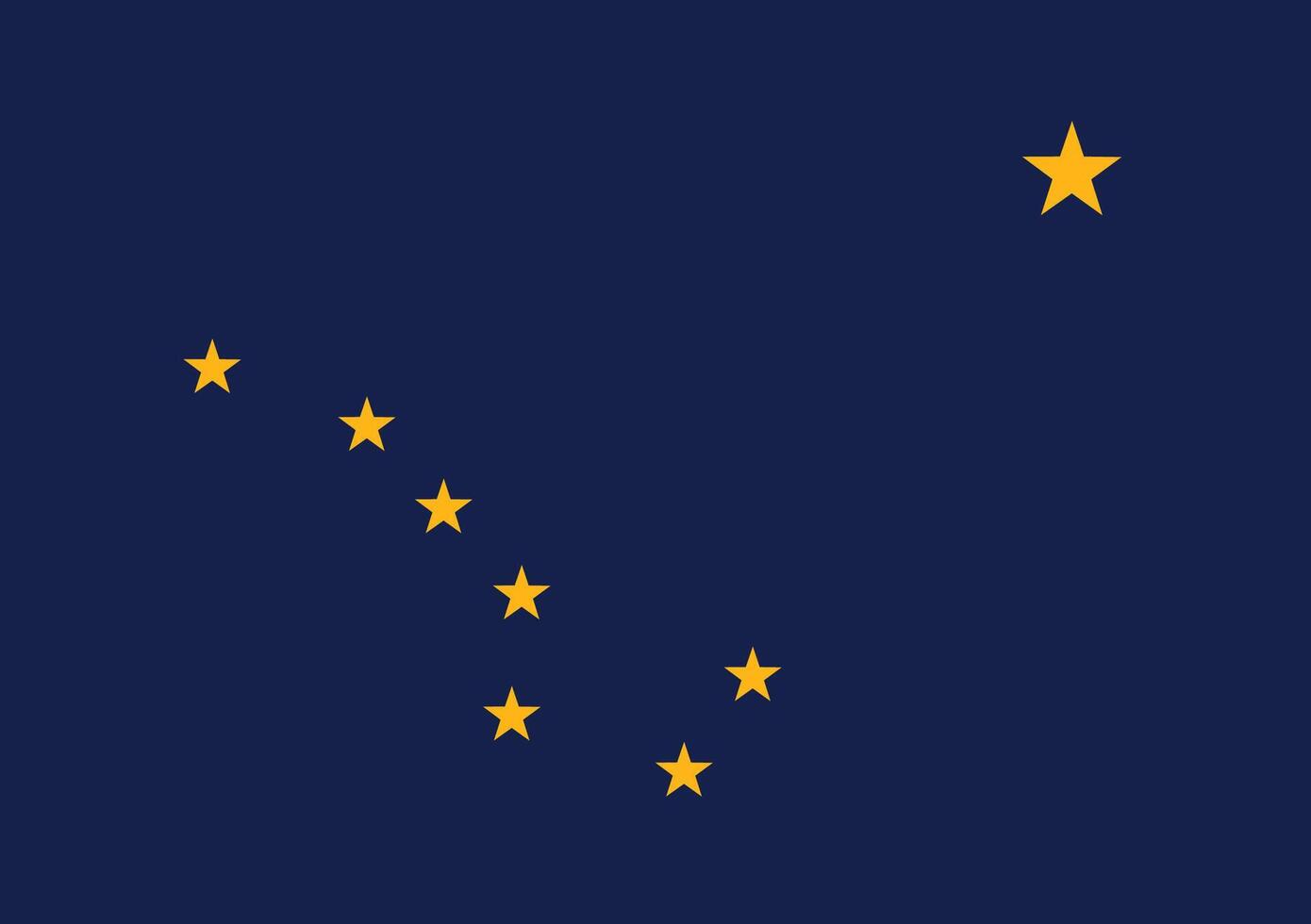Alaska flag. Flag of Alaska state. vector