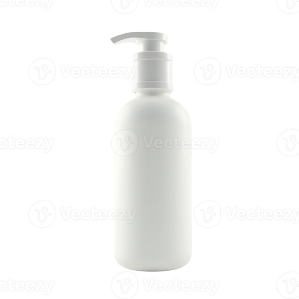 Blank White Pump Bottle for Lotion or Liquid Soap on a Transparent Background Asset for Product Mockups png