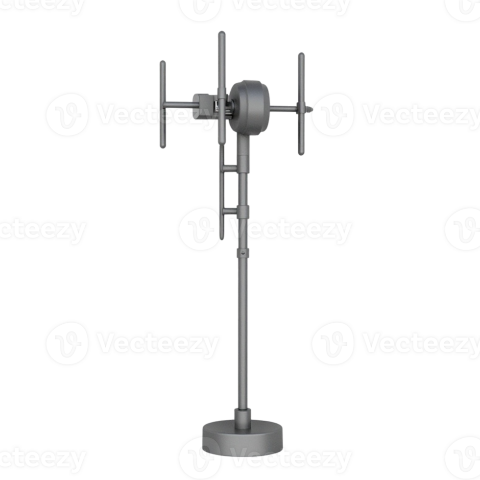 3D Render of Abstract Grey Technological Communication Tower Structure Transparent Background Isolated png