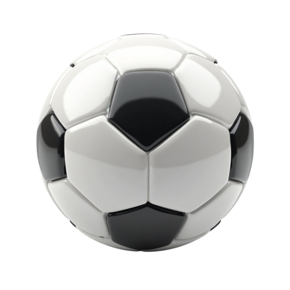 Classic 3D Rendered Soccer Football Ball Isolated File with Transparent Background png