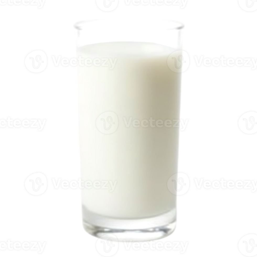 Glass of fresh white milk isolated on a transparent background for healthy drinks and nutrition png