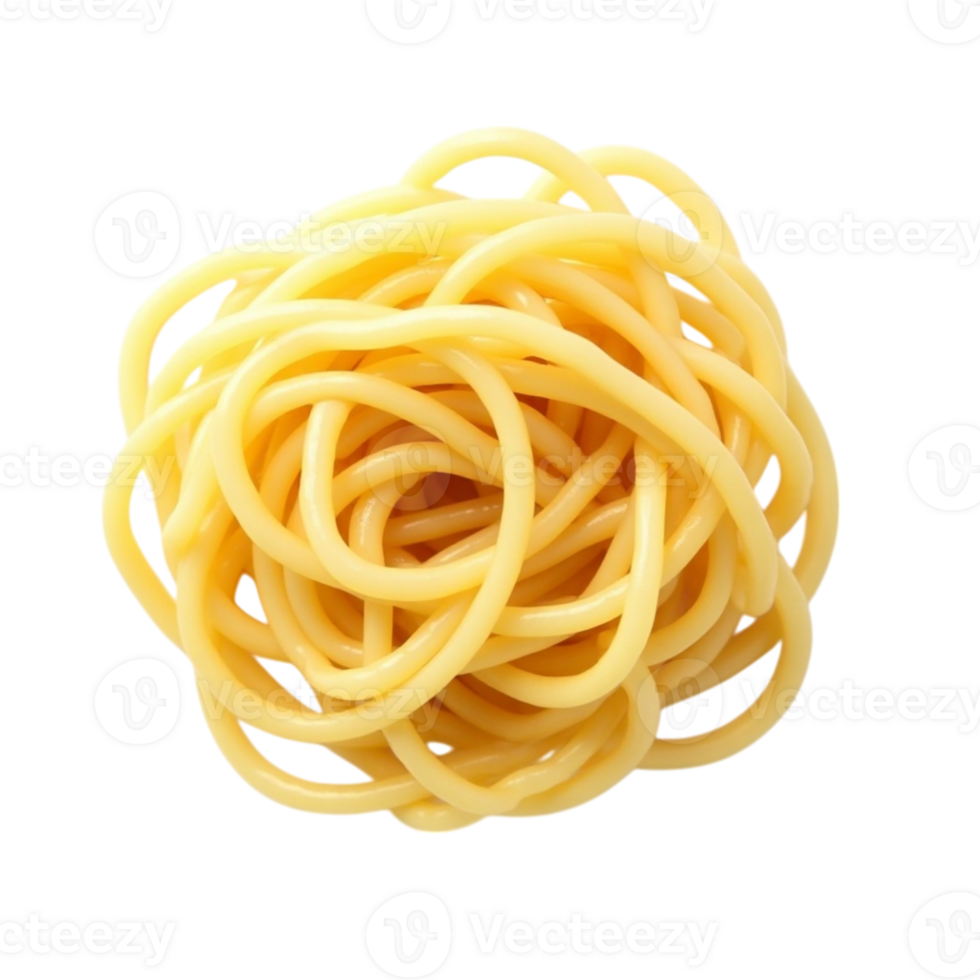 Perfectly Cooked Spaghetti Nest Isolated on a Transparent Background Ready for Culinary Designs png
