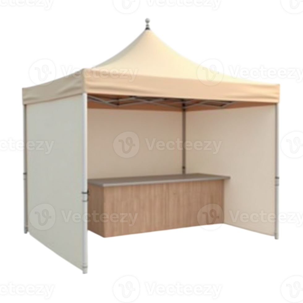 Pop-up event canopy with counter on transparent background ideal for market stalls png
