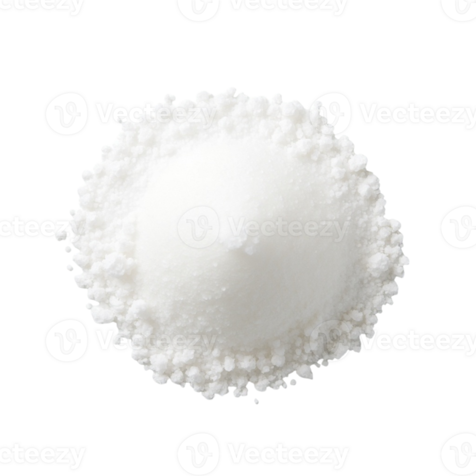 Pile of White Granular Substance on Black Background, Isolated Image png