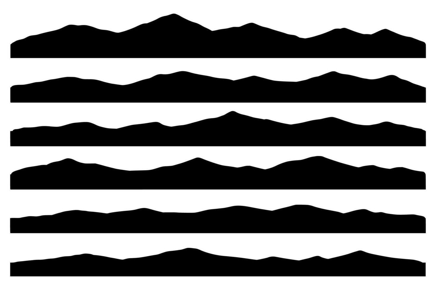 Mountains silhouettes on the white background vector
