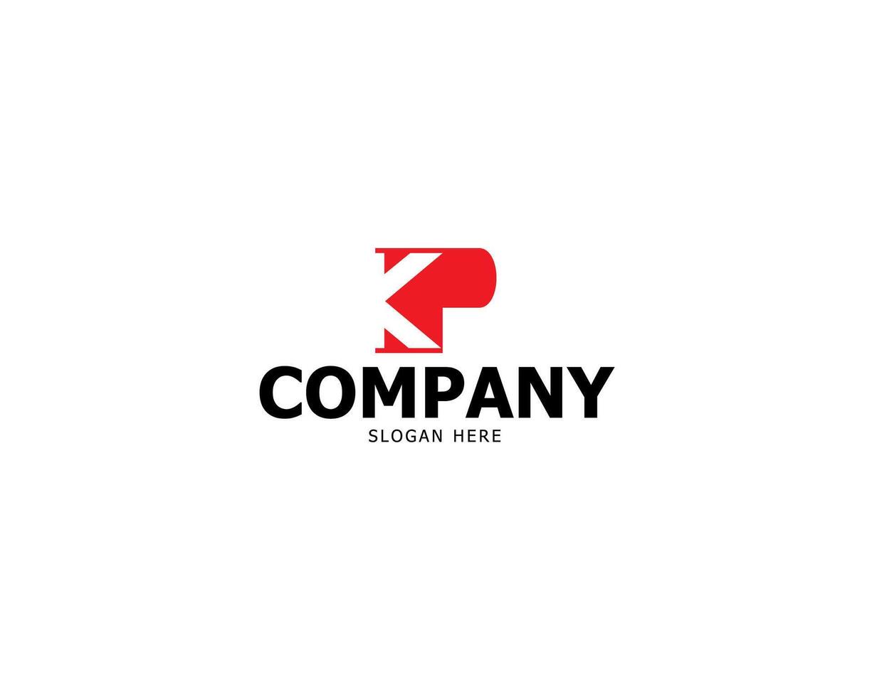 Logo Letter Initial K and P For your Company Simple vector