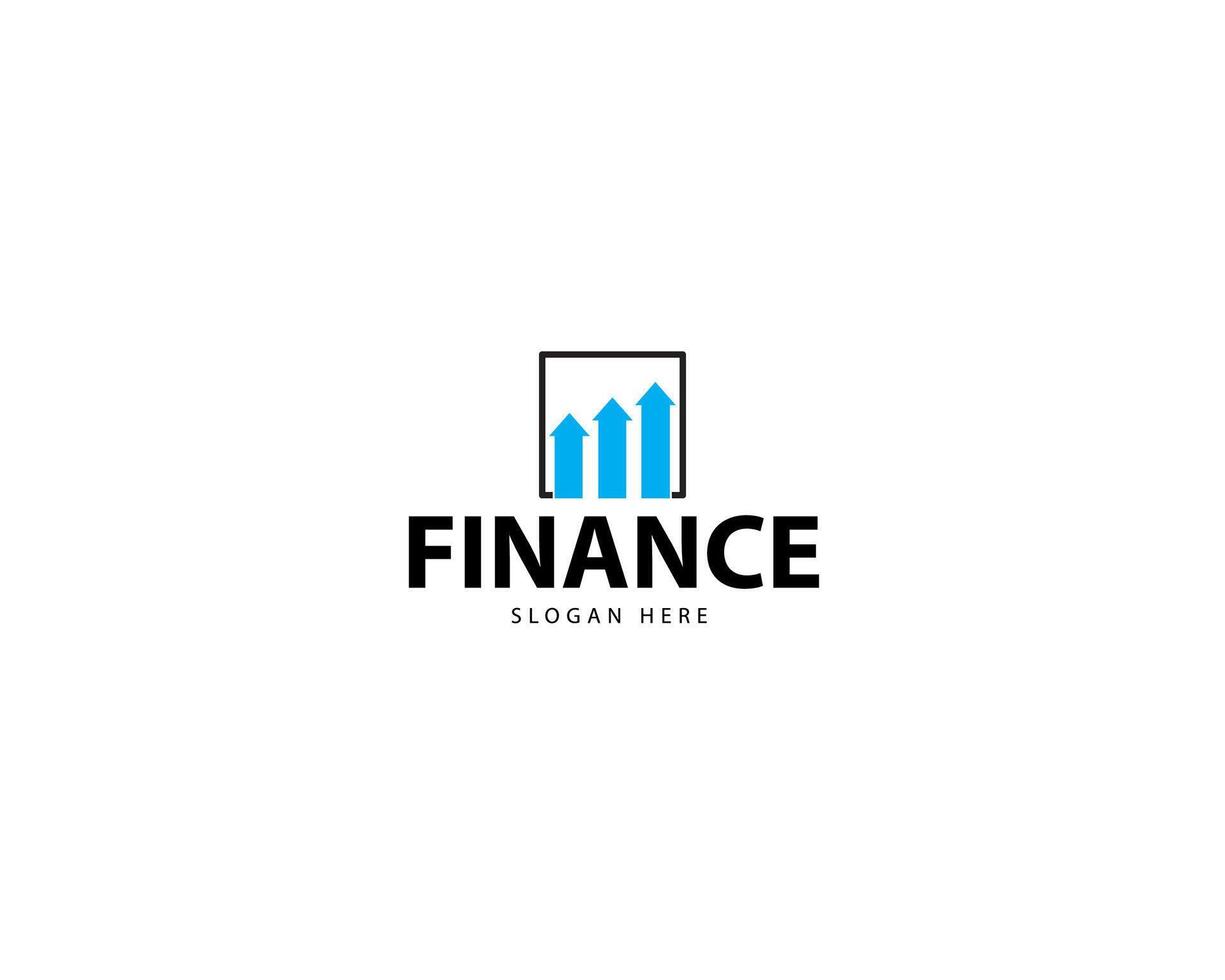 Minimal accounting finance logo with growth chart, financial thick bar growth profit market logo design. vector