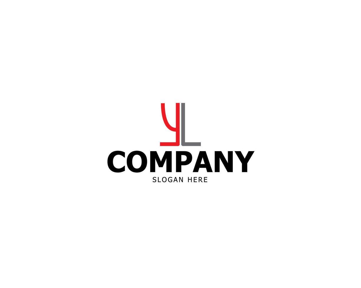 Logo Letter Initial Y and L For your Company Simple vector