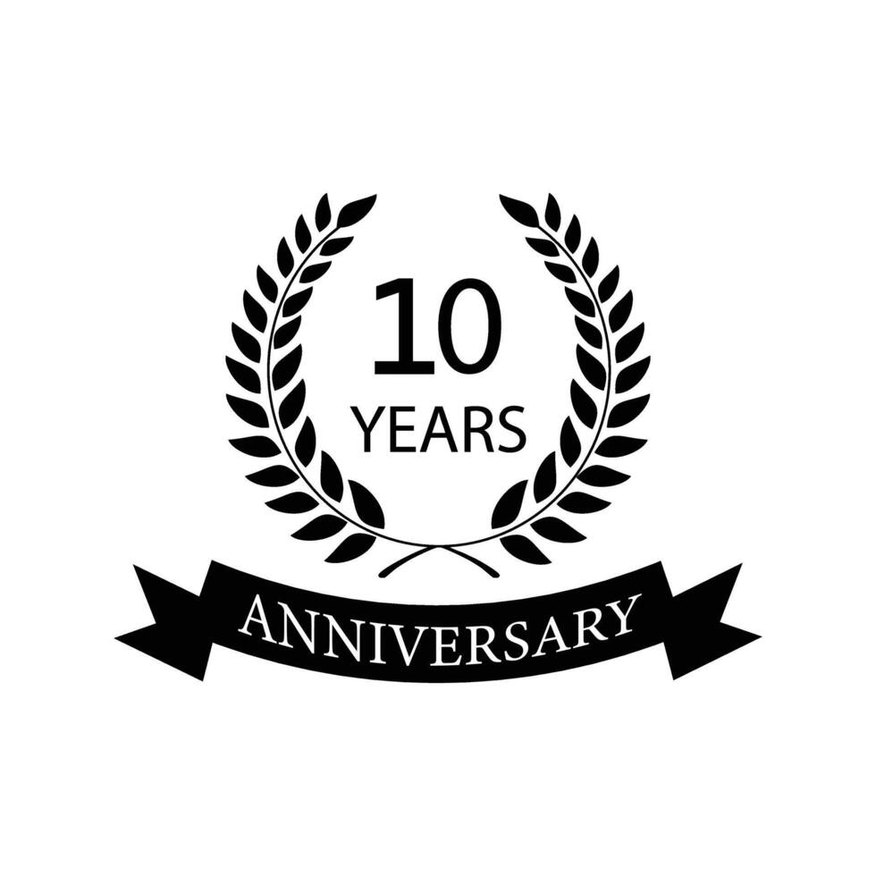 10th anniversary logo vector
