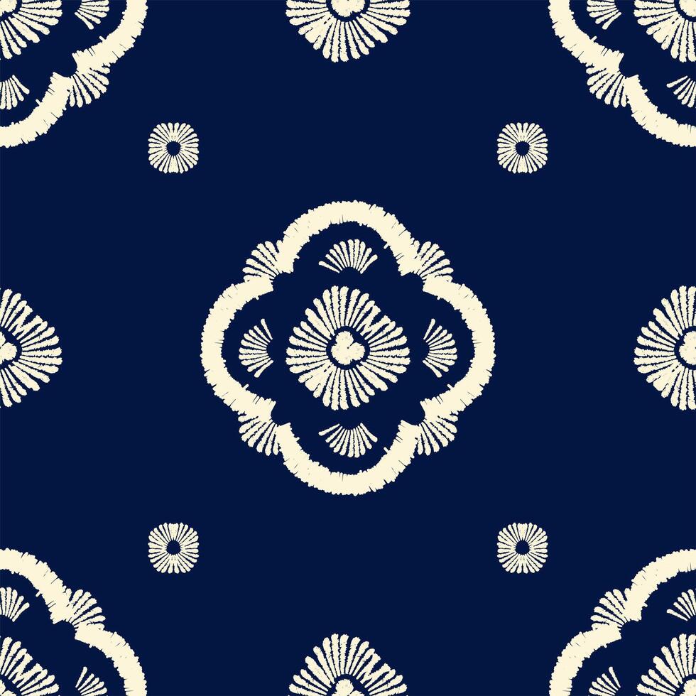 Rustic yet refined ikat damask for versatile applications vector