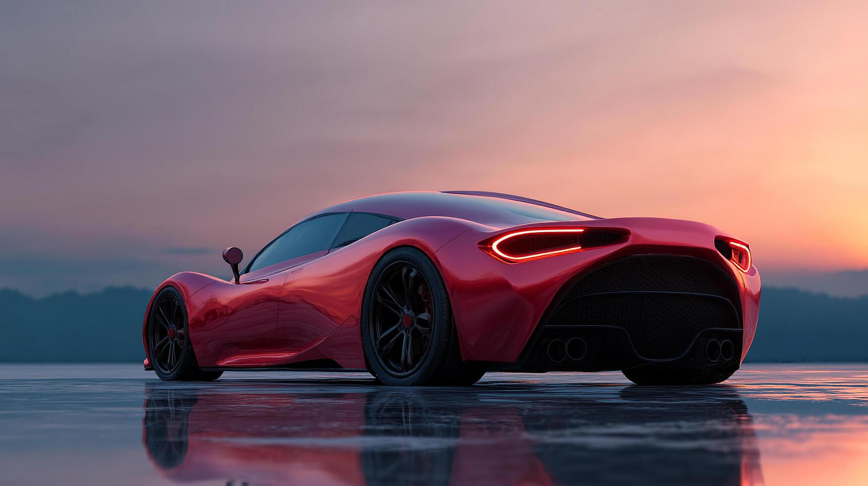 Natural light photo of luxury modern car