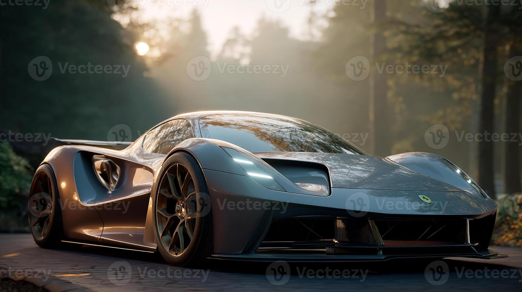Automotive photo of stylish modern high-end car