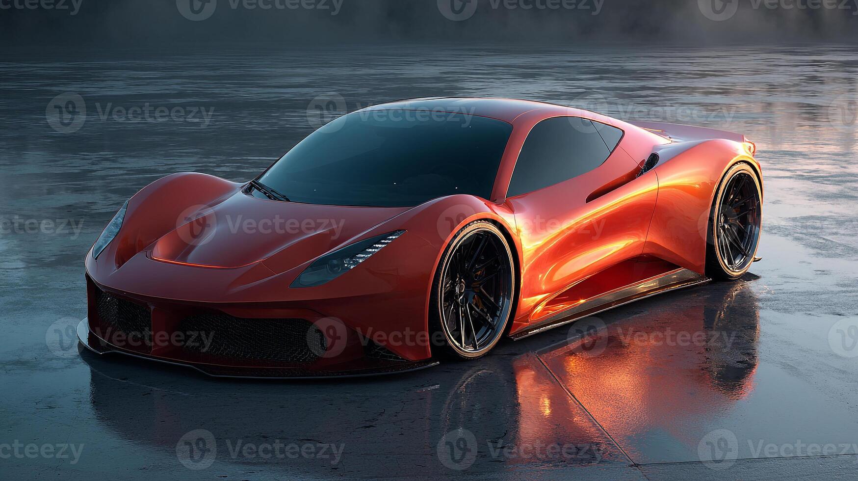 High-end modern car photo in outdoor light