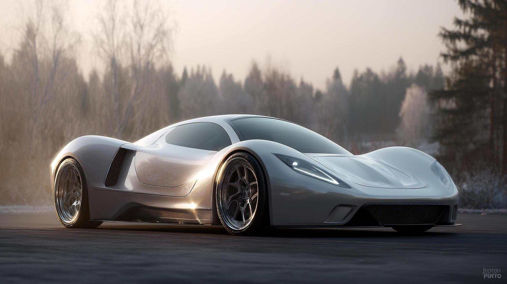 Stylish high-end car photo in natural light