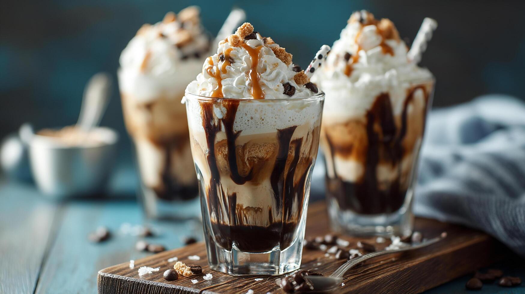 Realistic dessert photography image with vivid textures photo