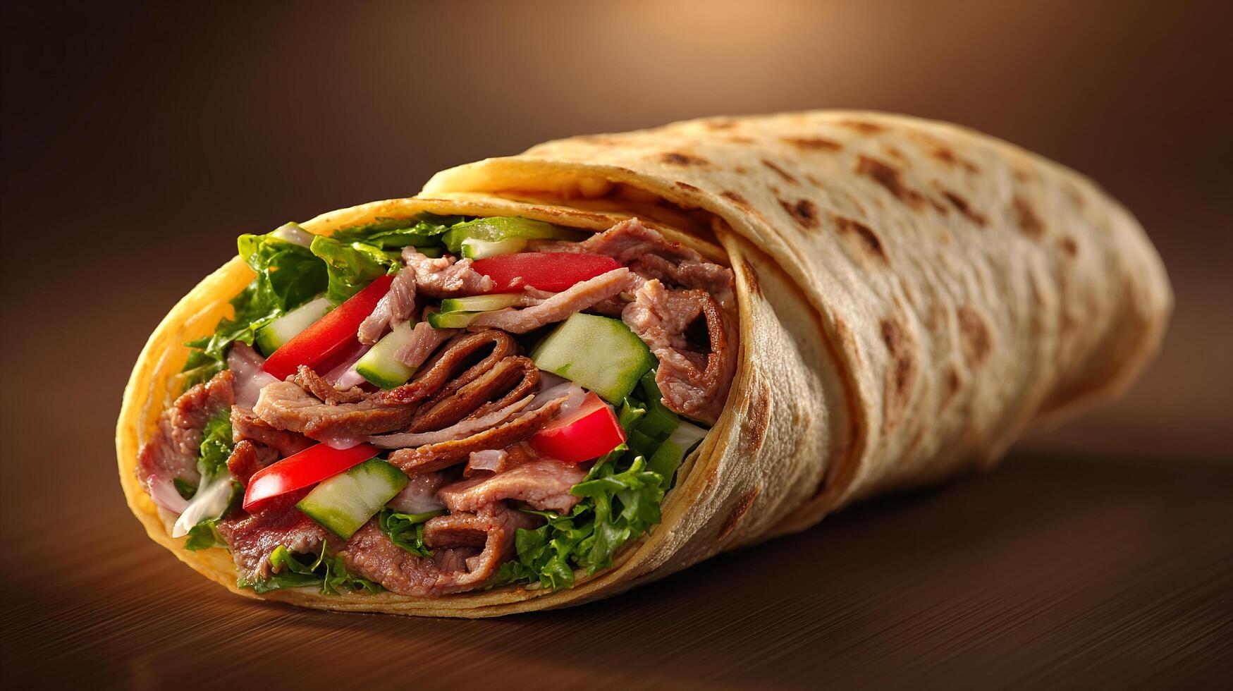 Shawarma sandwich photography photo