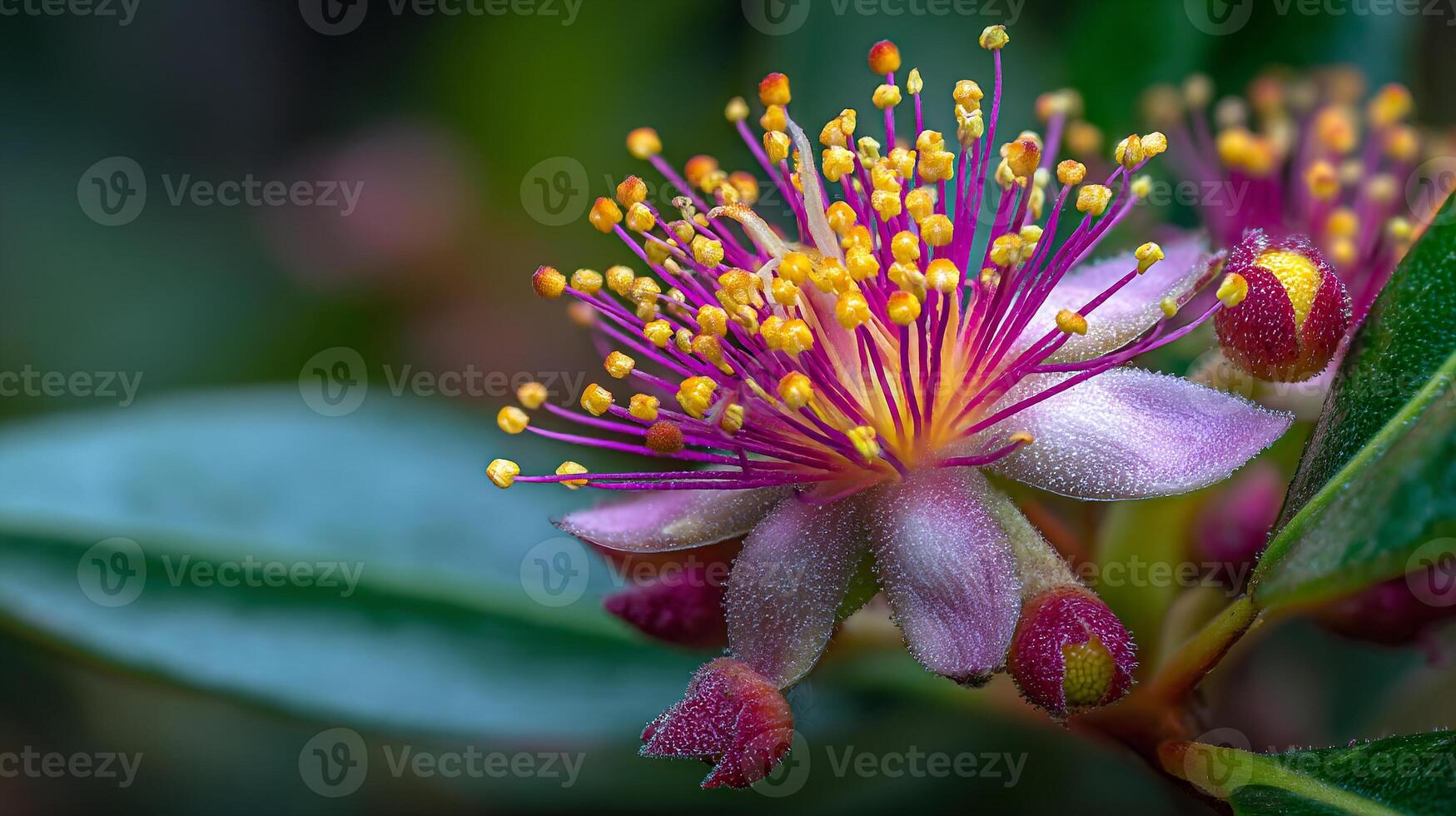 Natural environment with blooming flower focus in scenery photo