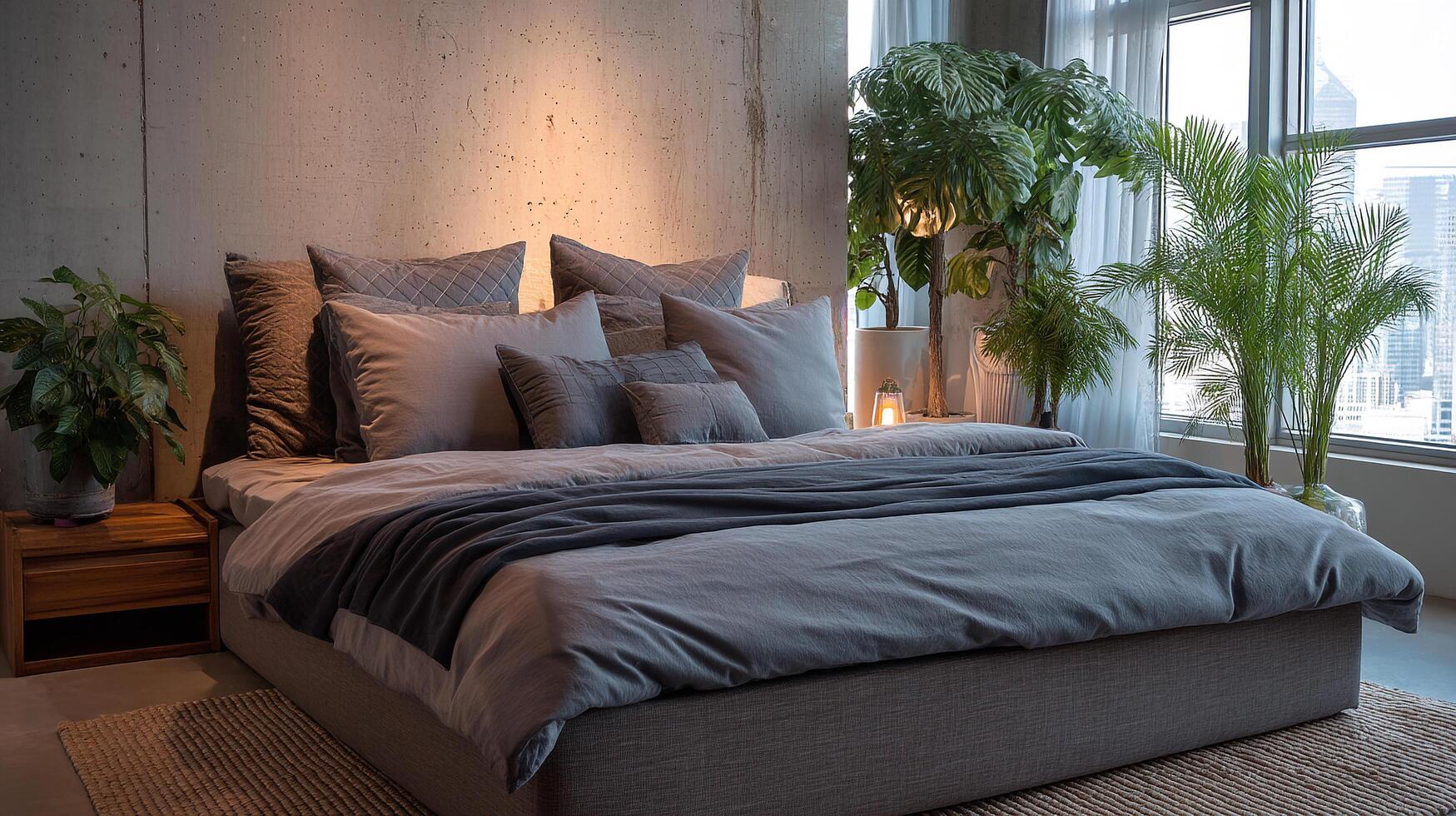 Bedroom captured in luxurious photo style