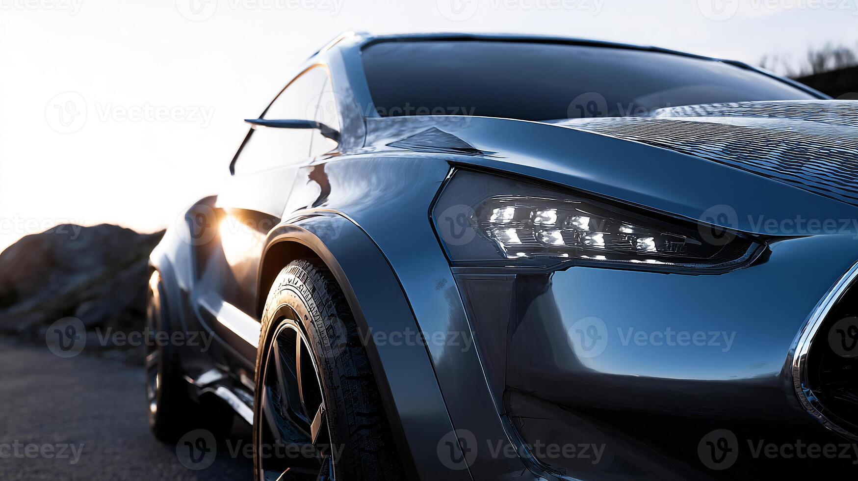 Natural light photo on modern car curves