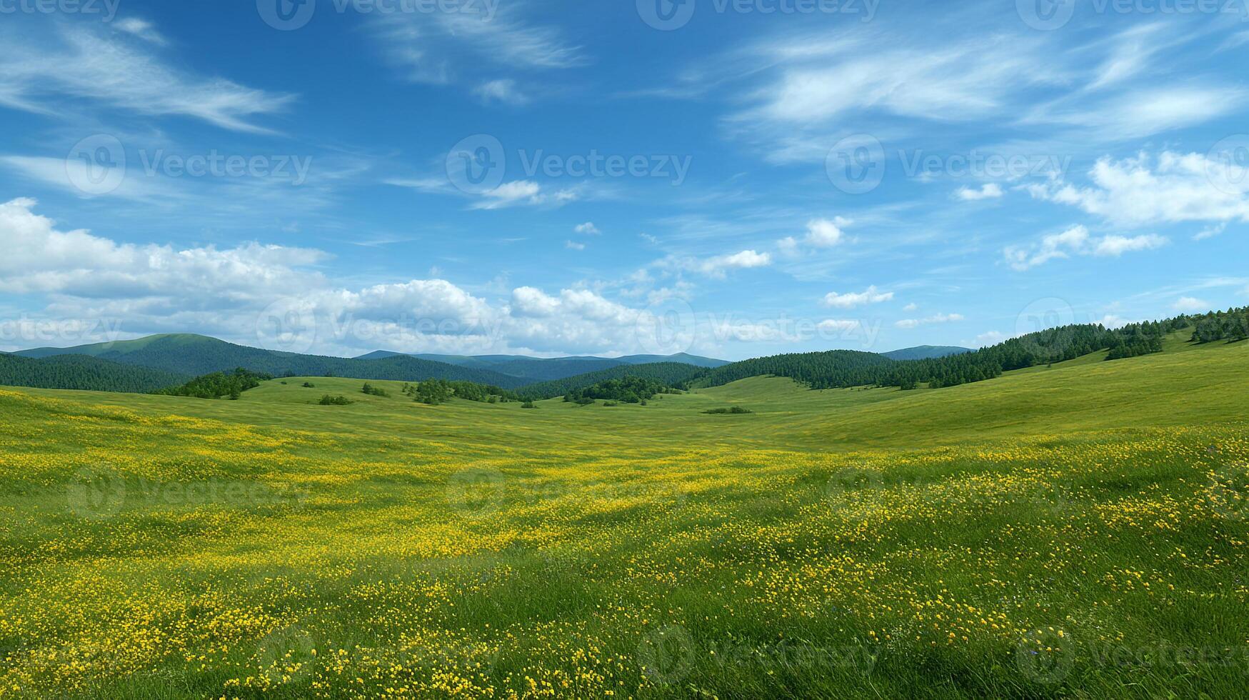 Detailed summer nature scene image with lush greenery photo
