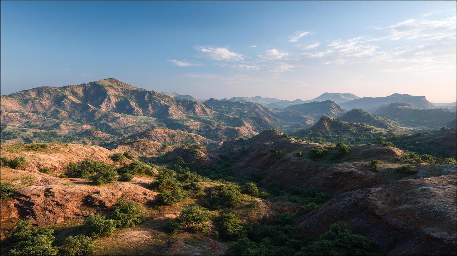 Realistic scenery wallpaper photo with natural tones and light