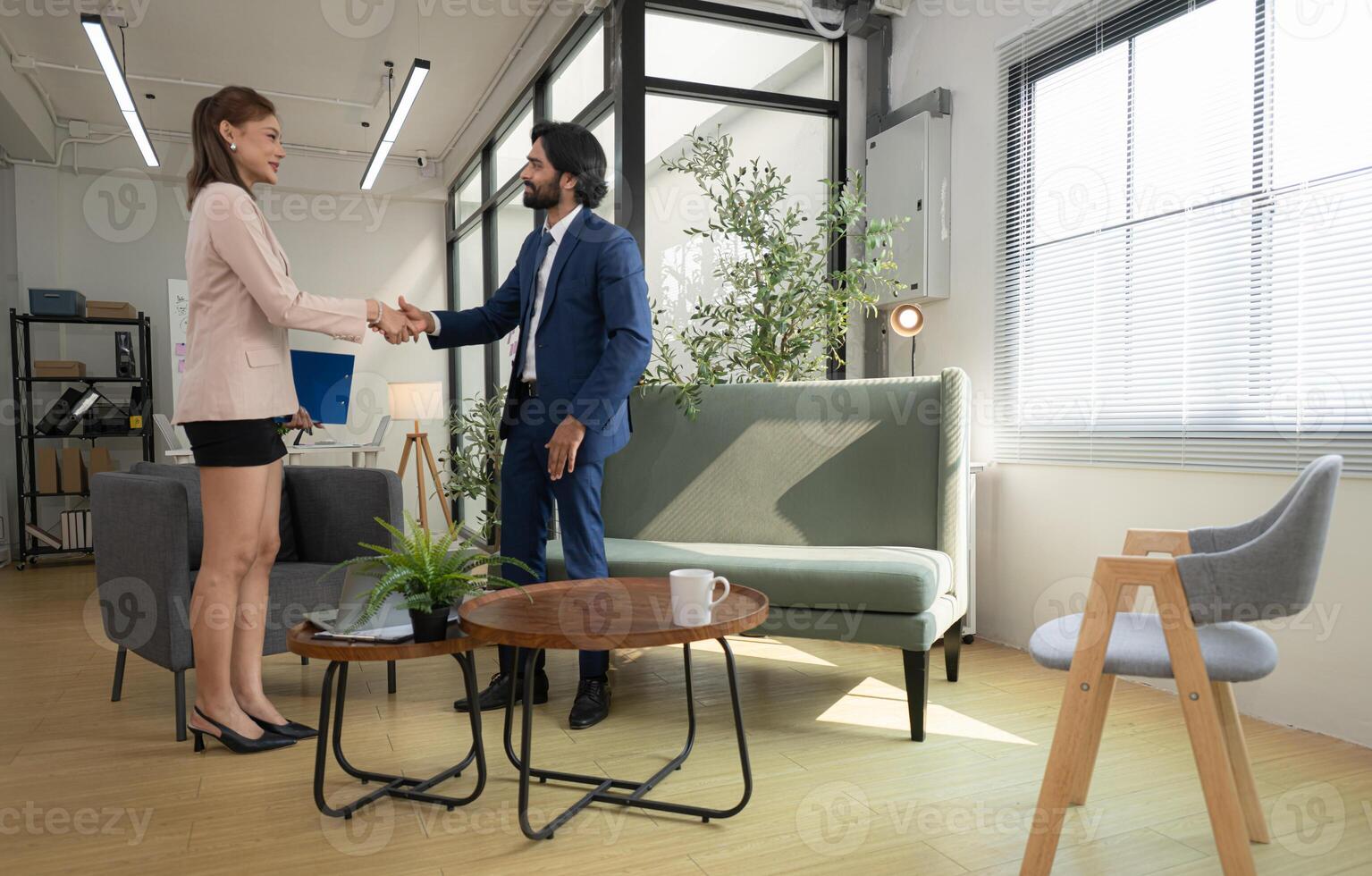 In a contemporary office, a group of senior executives with a mission to approve new projects,58 photo