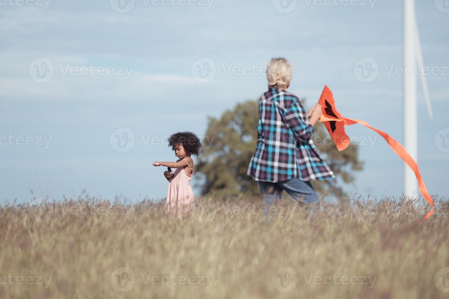 Family vacation with outdoor activities in the wind turbine field,55 photo