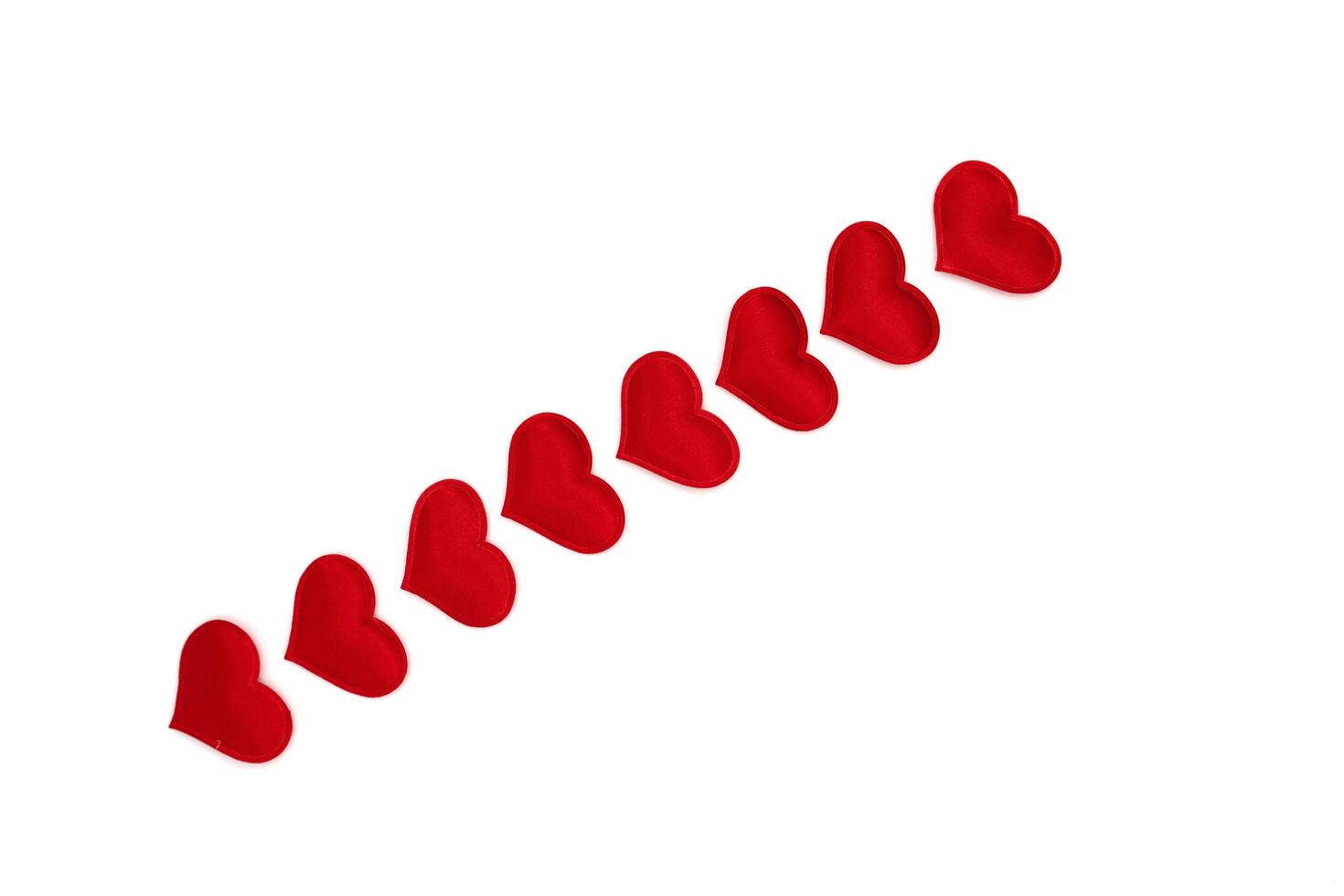 Little red hearts on a white, blank for the designer photo