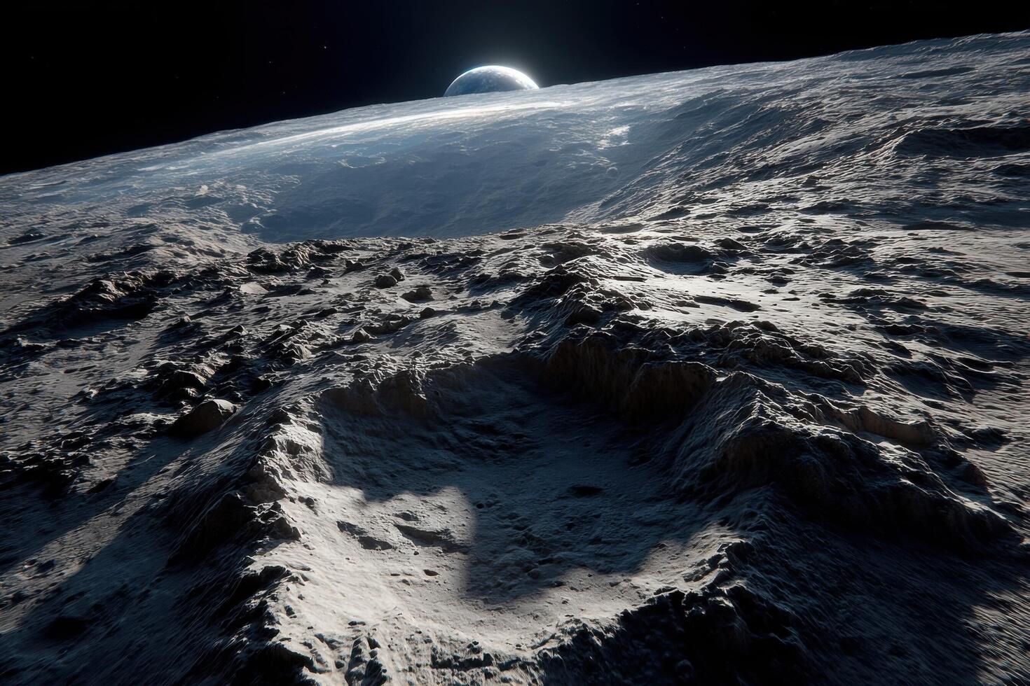 An artist's impression of the surface of the moon photo