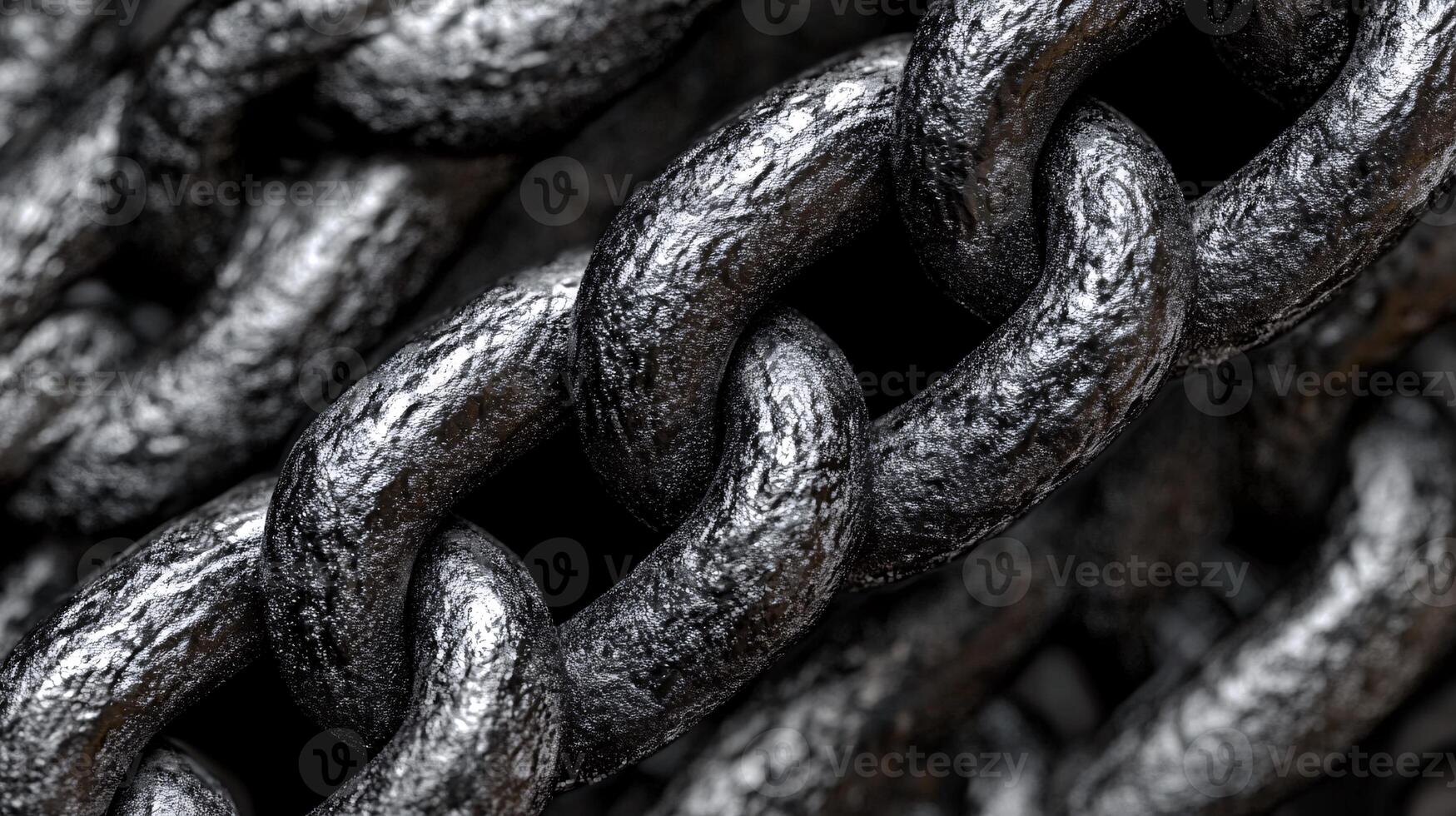 Closeup of a Diagonal Chain Illustrating Blockchain Concepts photo