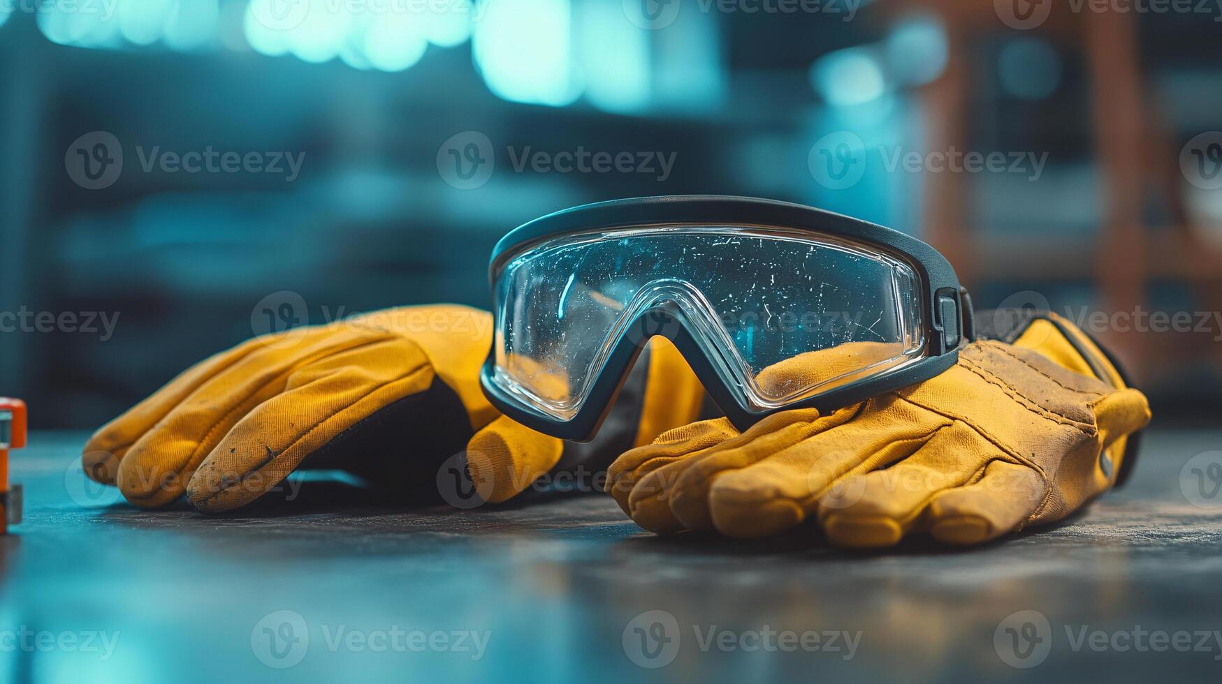 Shallow Focus Shot of Safety Gear Including Gloves and Goggles photo