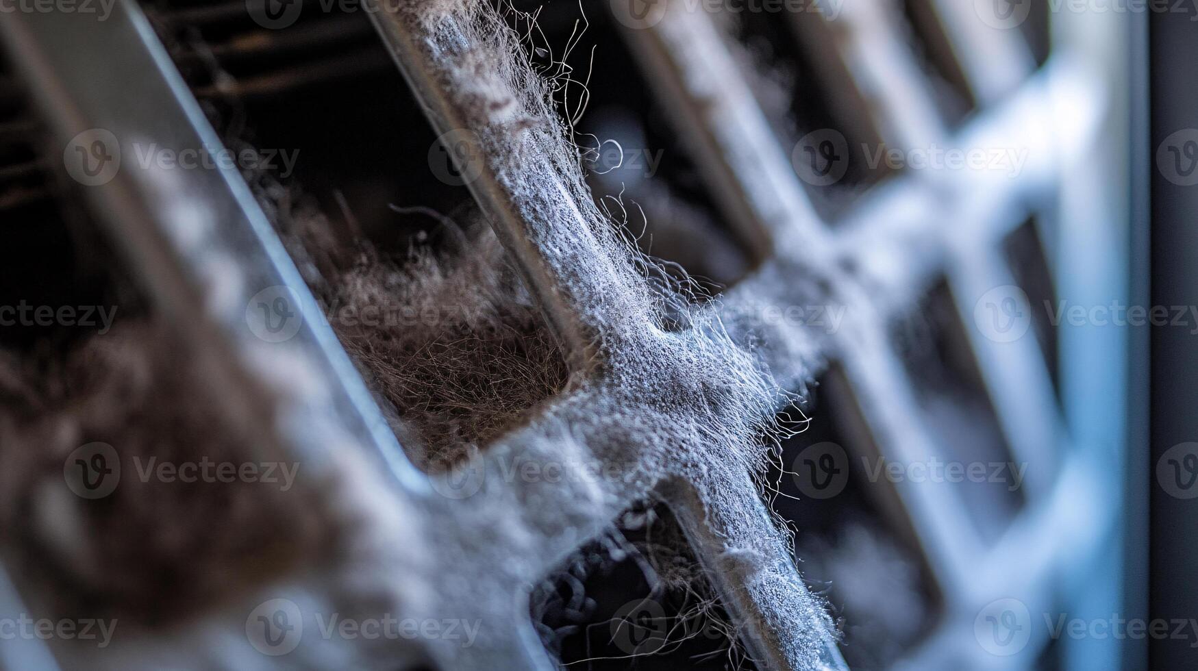 Micro Photography of Pet Hair Buildup in Home Air Filter photo