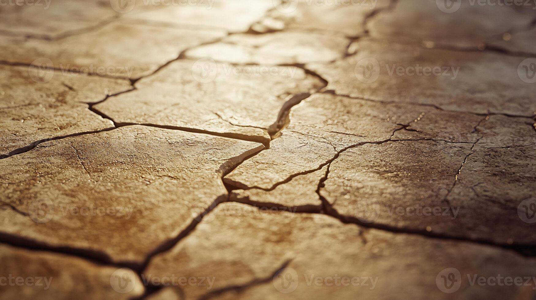 Textured Close-Up of Cracked Grout Exposing Underlying Flooring Layers photo