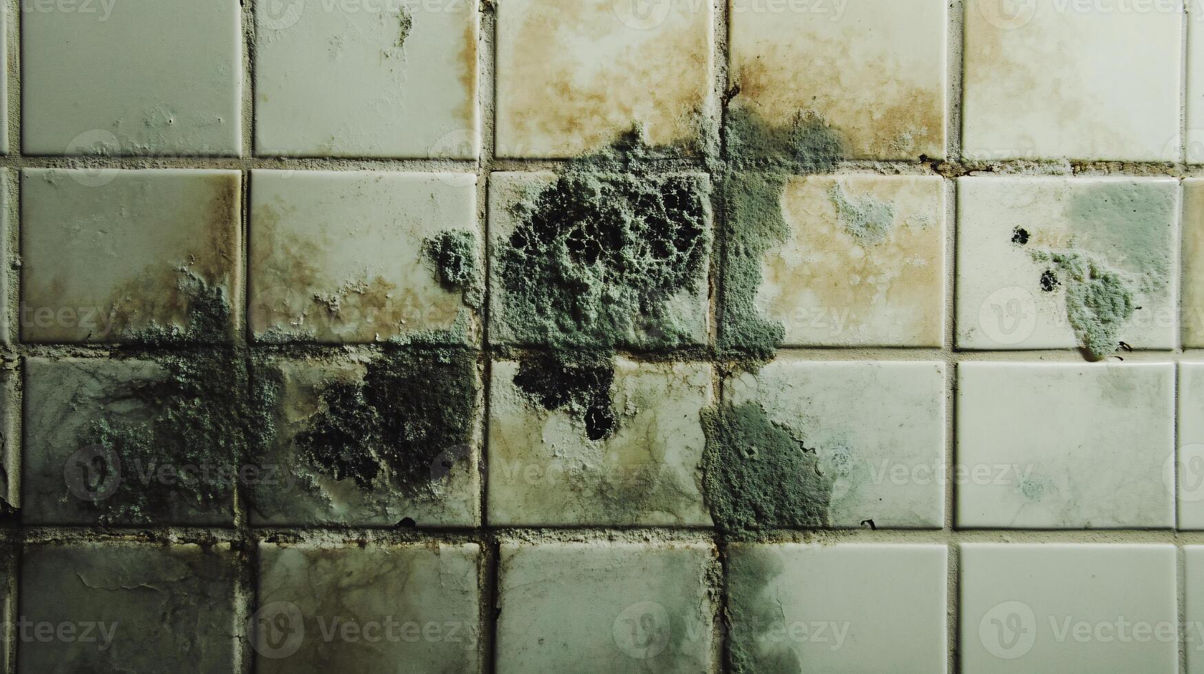 Magnified Mold Growth on Kitchen Backsplash Surfaces Revealing Texture photo