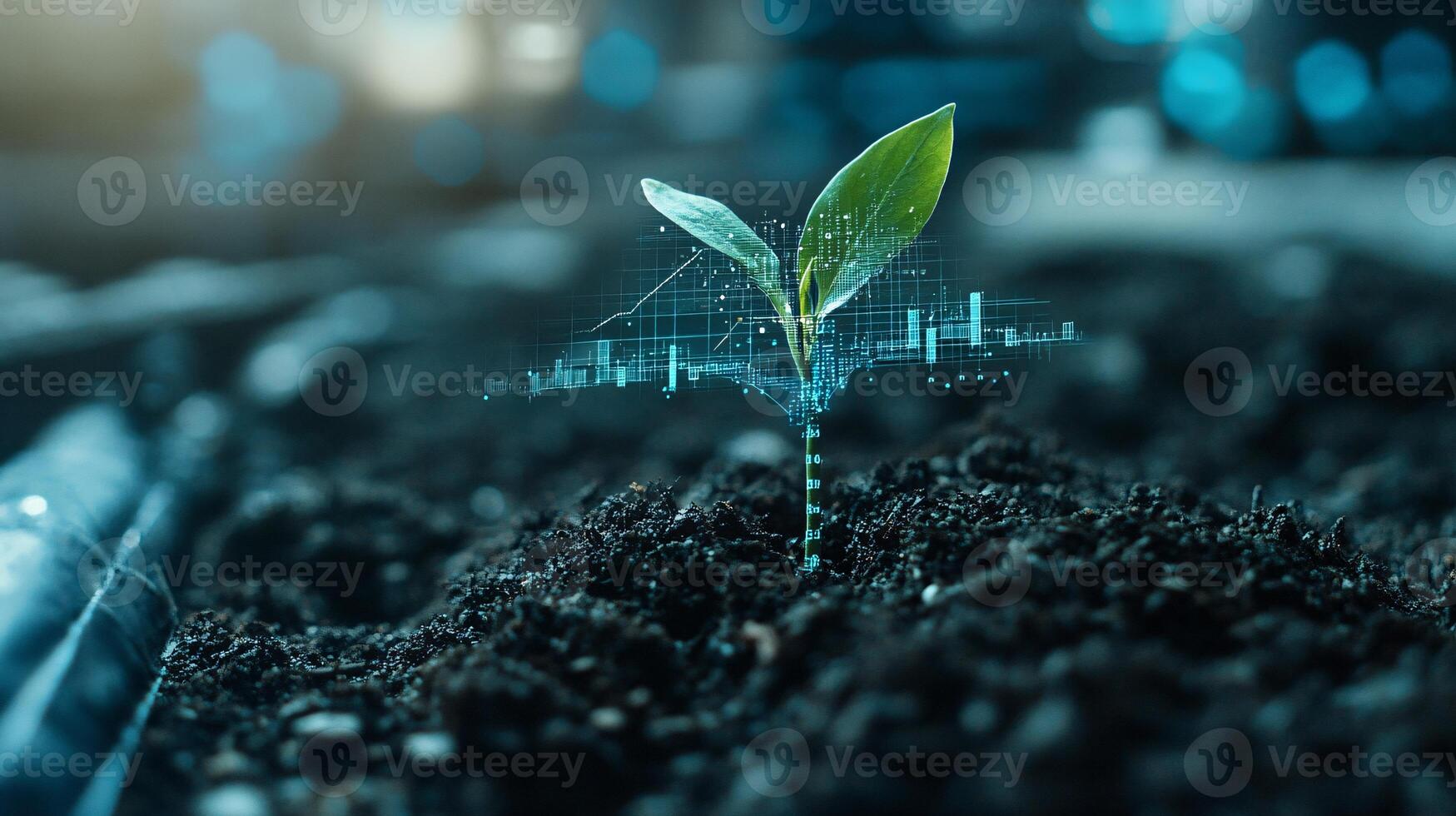 Nurturing Future Growth - A Seedling Amidst Financial Analytics photo