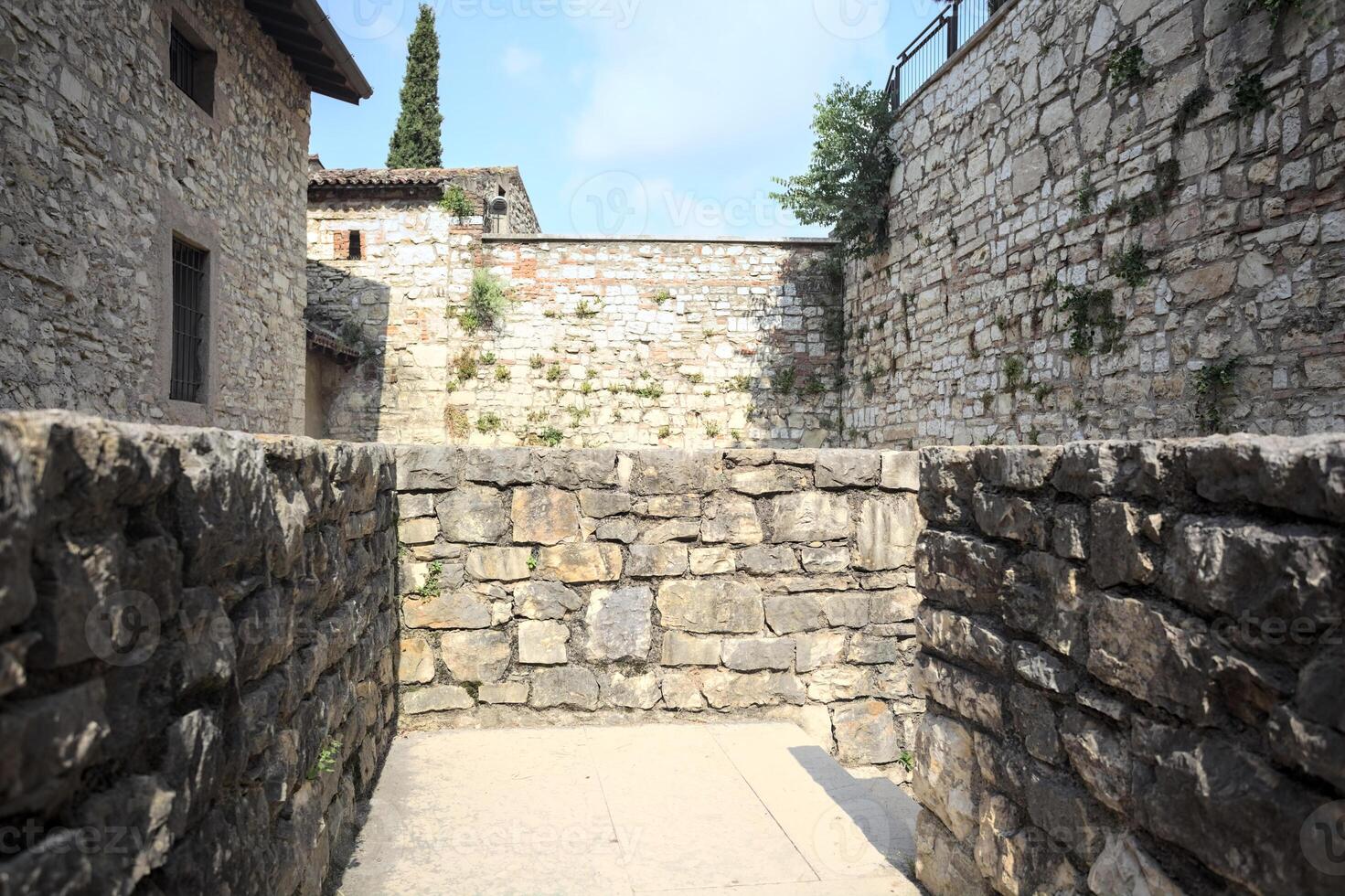 Inner yard in a castle photo