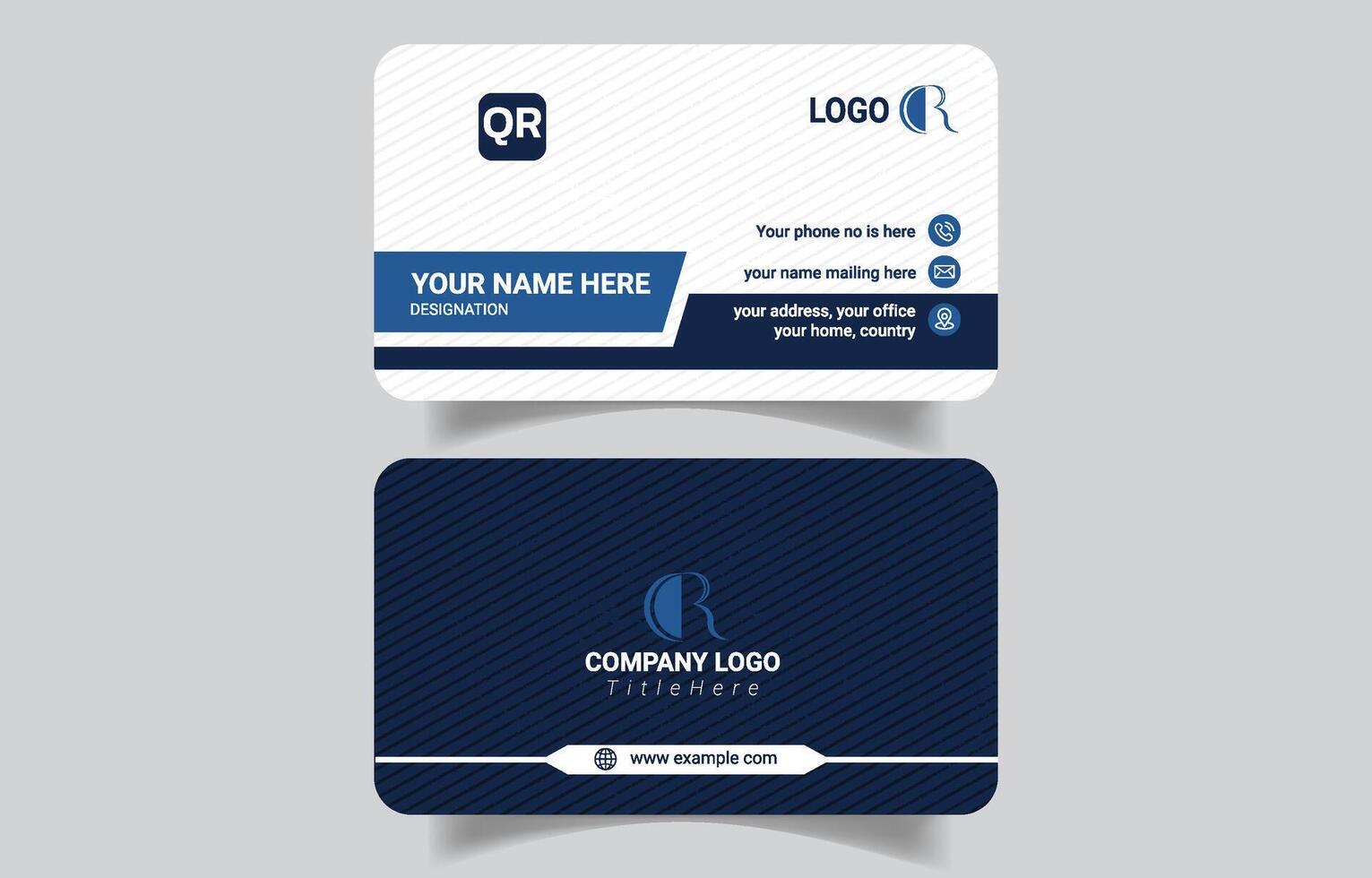 Minimal Company Business Card Design vector