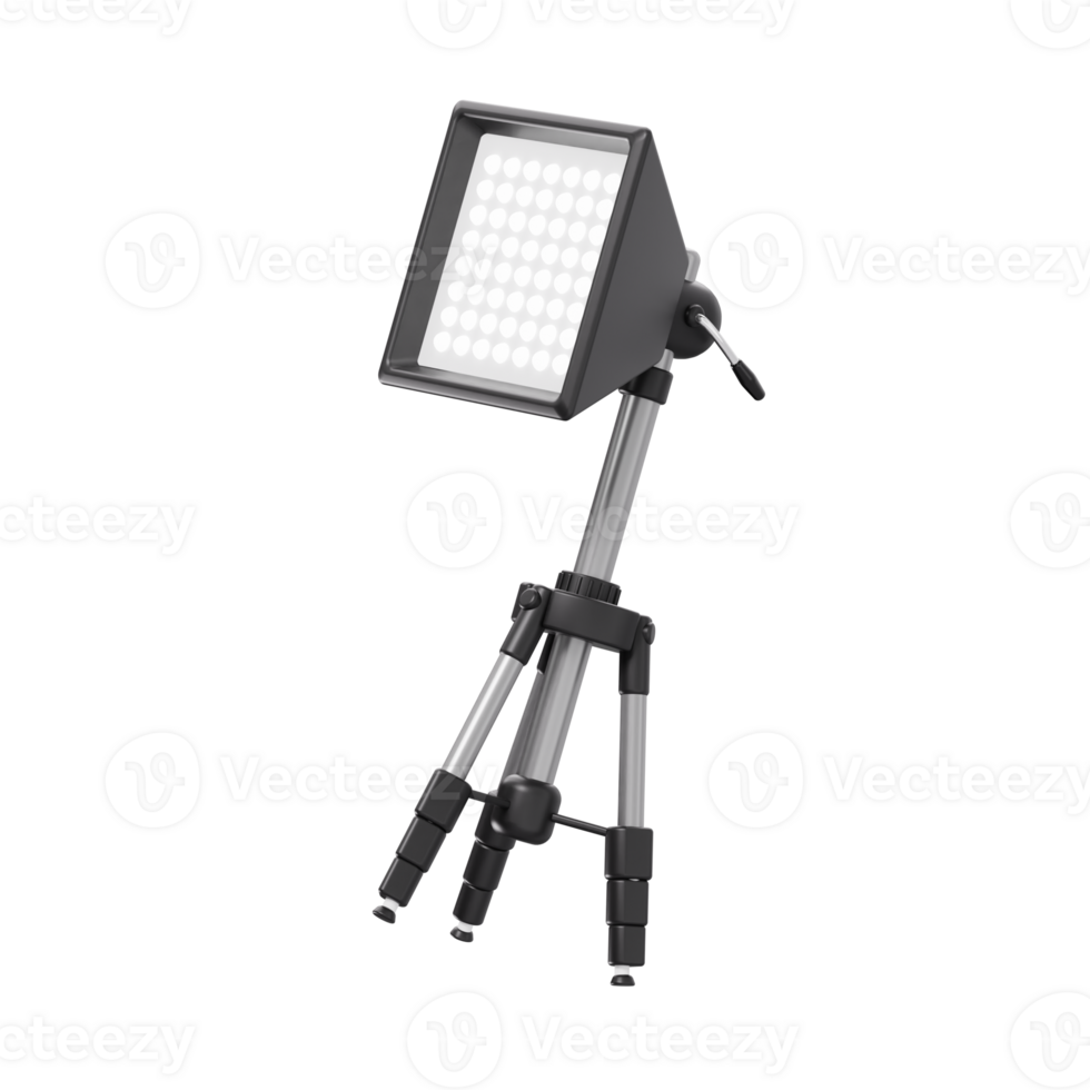 3d studio light on tripod stand png