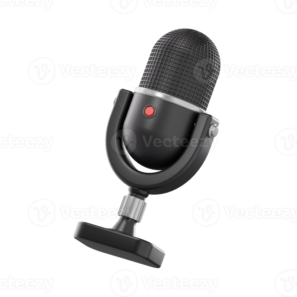 3d studio microphone for podcasting png