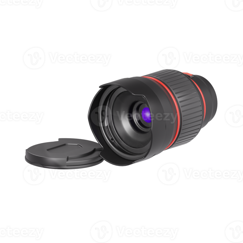 Professional camera equipment lens illustration png