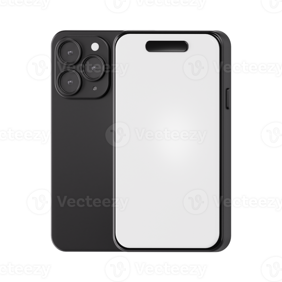 Modern smartphone 3d render mockup png