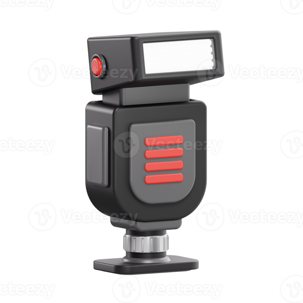Photography speedlight 3d illustration png