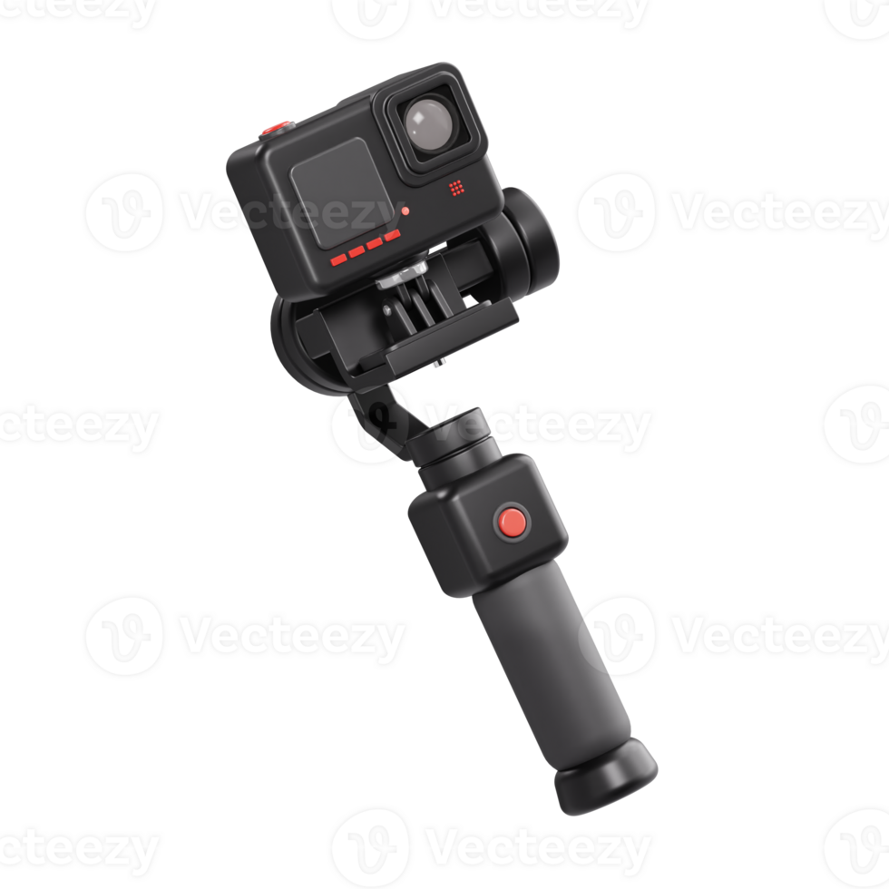 Vlogging and sports camera gimbal render png