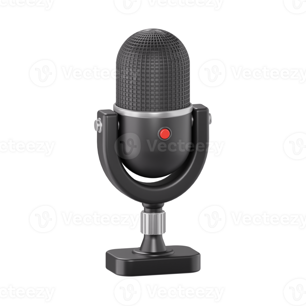 Isolated professional broadcast mic icon png