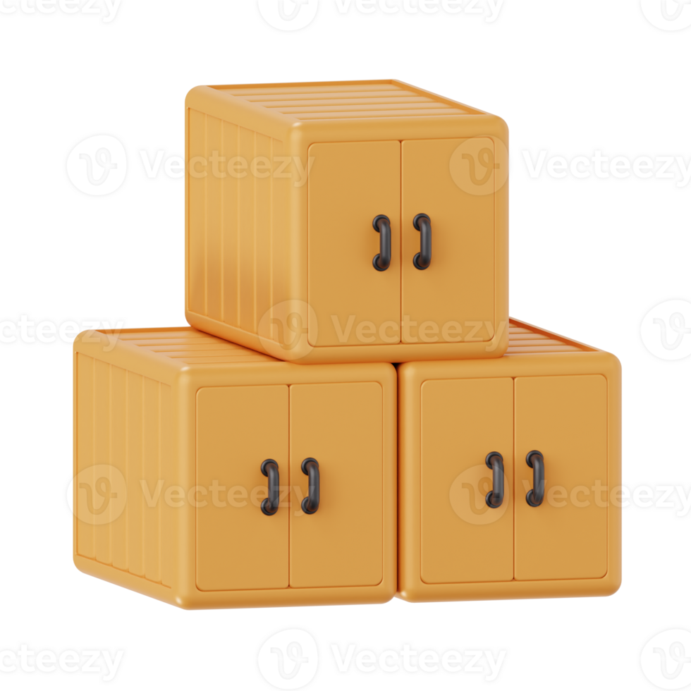 armazém armazenamento logística 3d ilustração png