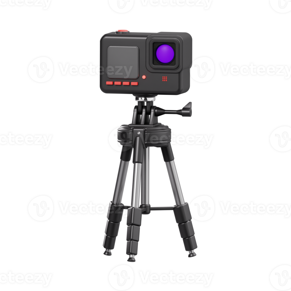 Vlogging camera setup 3d render png