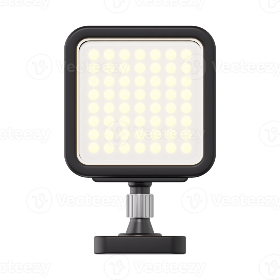 Camera led panel light 3d illustration png